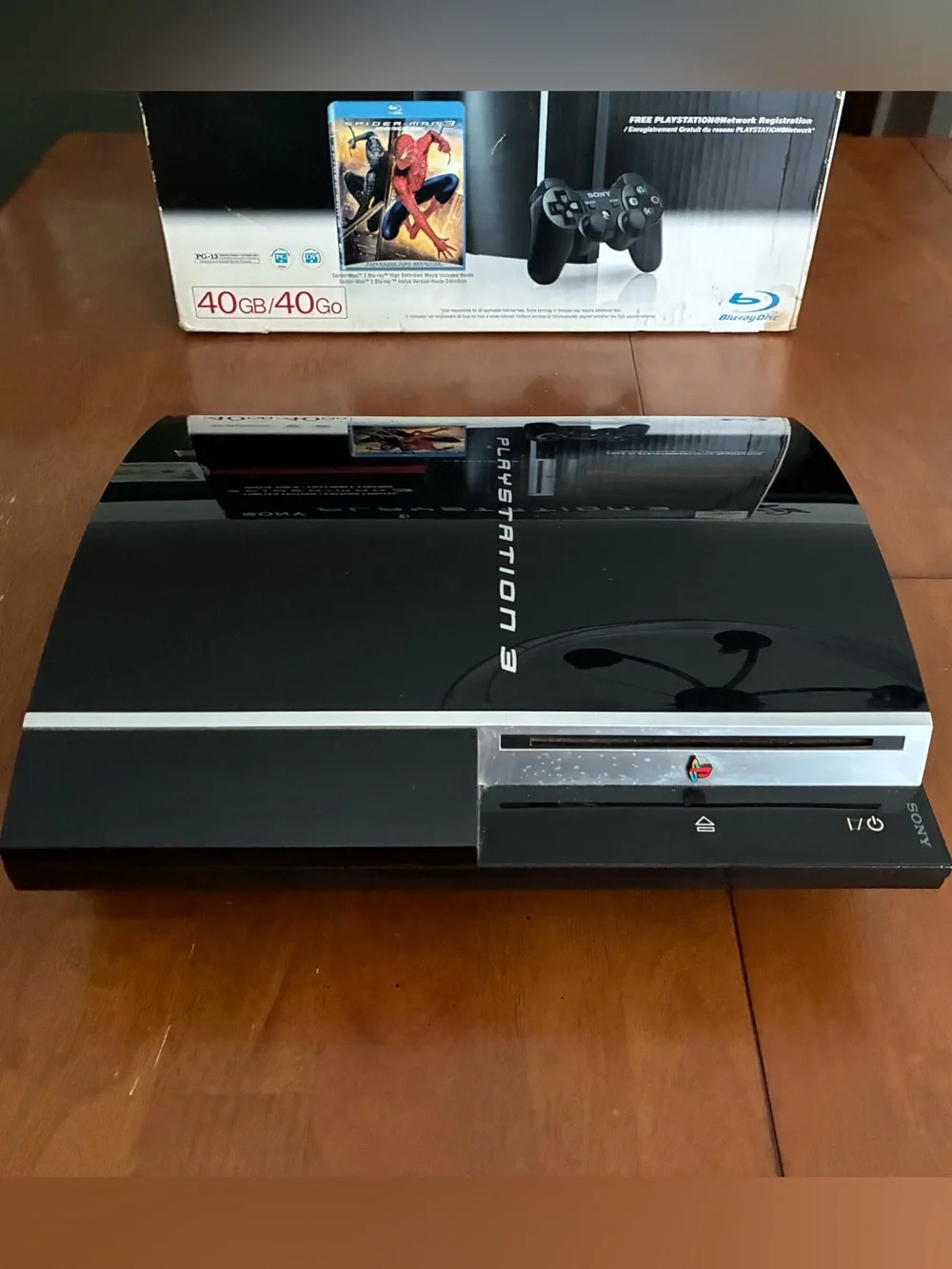 PS3 Phat 40gb Limited Edition Spider-Man 3 with controller and original discs